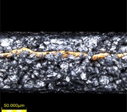 3D measurement of an electrode plate cross-section